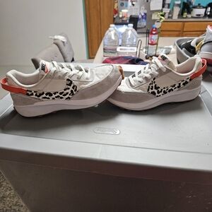 Nike White and Animal Print Sneakers